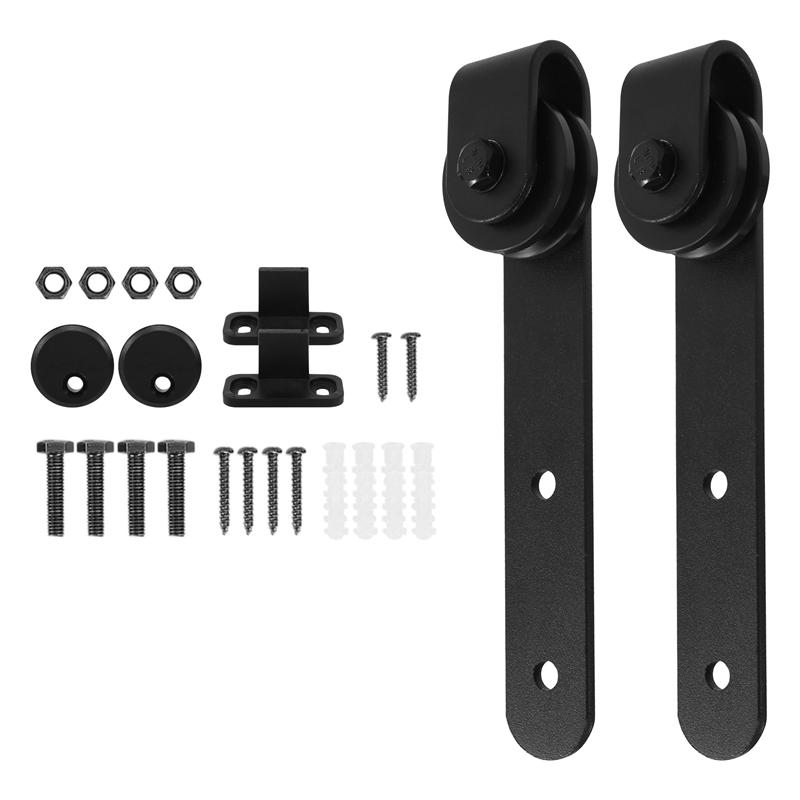 ABBY-Cabinet Sliding Barn Door Hardware Kit Super Mini Sliding Door Hardware Hardware Kit Top Mount Hanger Track Closet