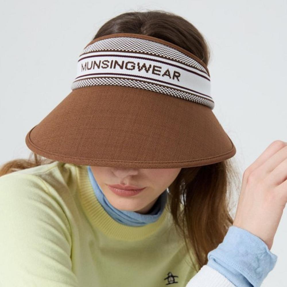 Munsingwear Women Wide Brim Ribbon Visor Camel Mr322lcp81