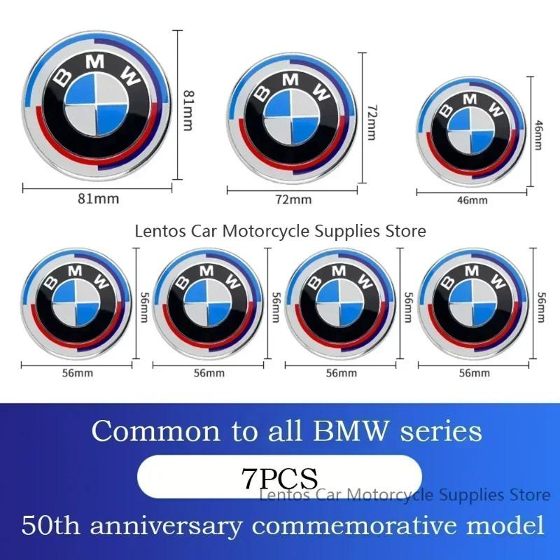 För BMW 50-årsjubileum Kith Limited Edition Bilmärke 3-serie 5-serie X1 X2 X3 X4 X5 Fram och Bak Modifierad Bakre Logotyp Dekoration