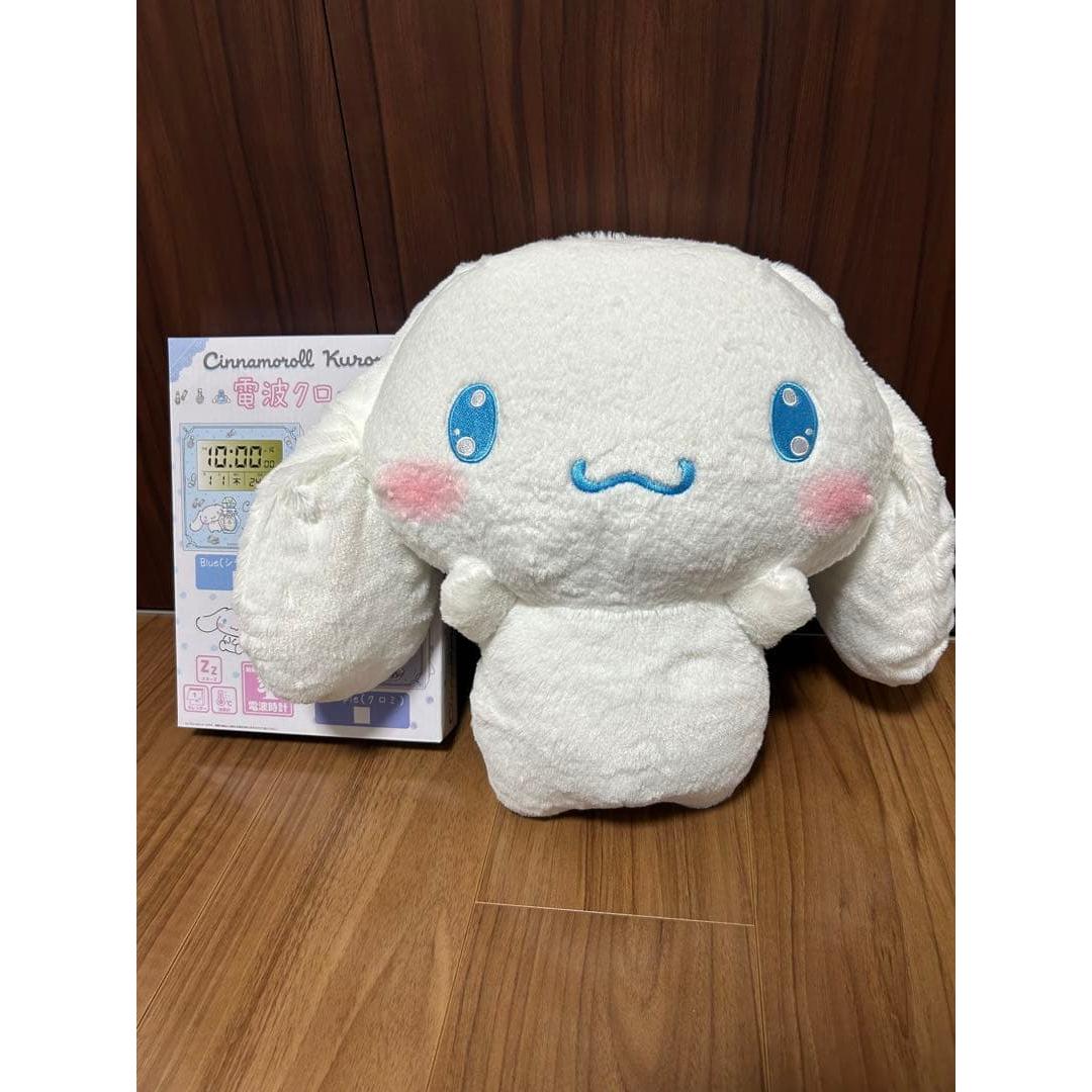 [New] Cinnamoroll Super BIG stuffed animal radio clock 2-piece set