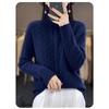 New Autumn Winter 2025 Cardigan Zipper Solid Color Sweater Knit Loose Long-sleeved Jacket