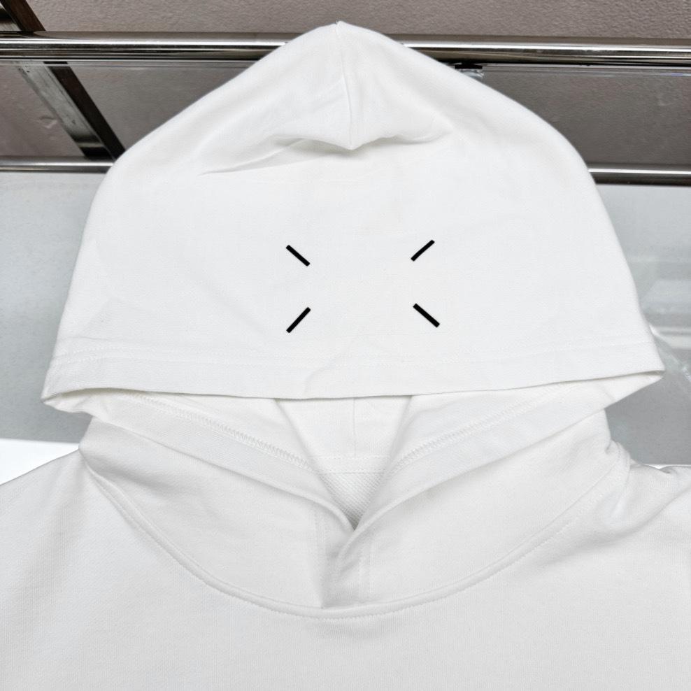 Autumn/Winter Cotton Terry Casual Hooded Sweatshirt - MM6 Minimalist Hoodie