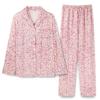 Women's Spring Autumn Home Furnishing  Pajamas Sleepwear Set    Long Sleeve Pants Set Casual Breathable Sleep Home Furnishing