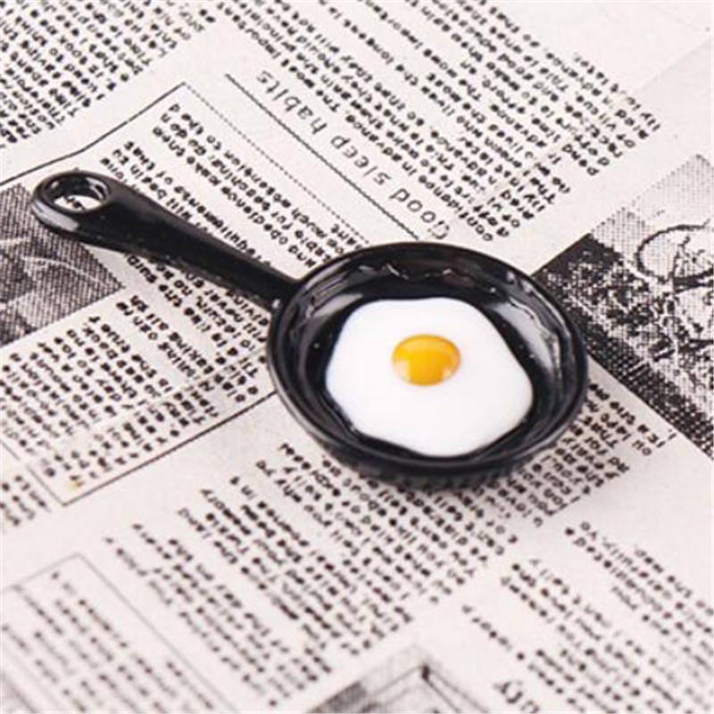 1:12 Dollhouse Miniature Egg Sausage Frying Pan Fryer Set Egg Beater Spatula Fork Whisk Jar Set Kitchen Accessories Toys Deco