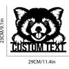 Metal Red Panda Wall Art, Personalized Nursery Name Sign, Kids Room Decor, Birthday Xmas Gift for Child