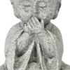 Cute Monk Figurine Buddha Ornaments Sitting Kung Fu Garden, Decorative Delicate Doll Meditating