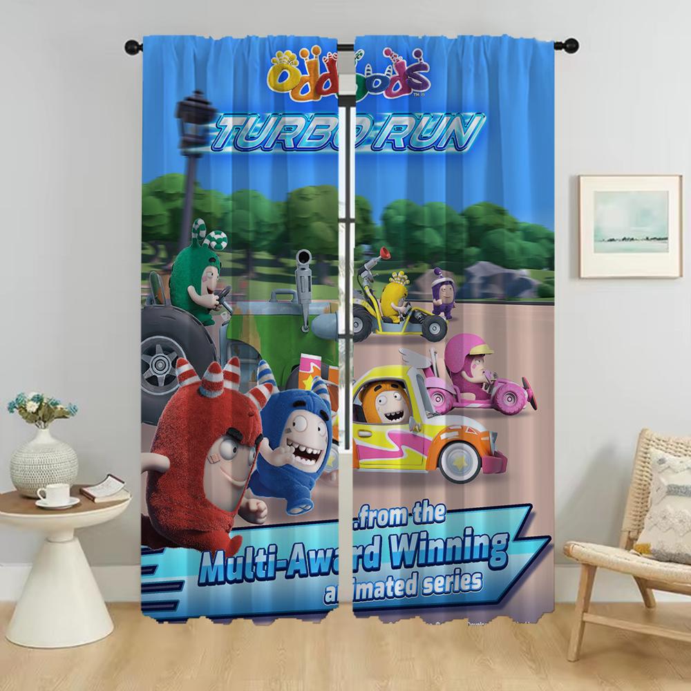 

Kitchen Curtains for Bedroom Oddbodes Modern Living Room Curtains 2 Pieces Halloween Decoration Window Curtain Partition Shades W50xH70cmx2pcs-CL