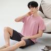 Men's Plus Size Ice Silk Summer Pajama Set - Modal Short Sleeve Top & Shorts
