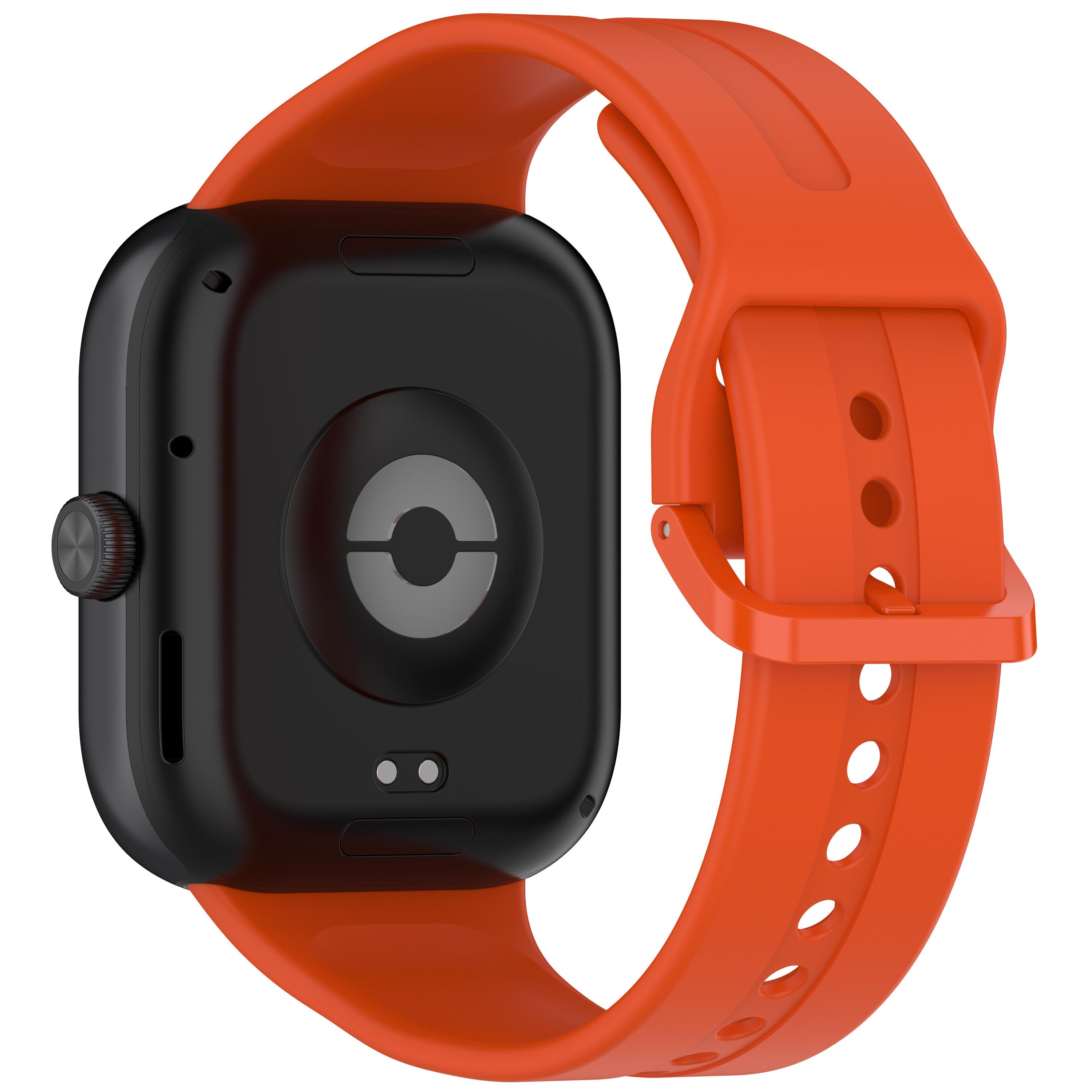 

Suitable for Redmi Watch5/Watch4, Xiaomi 8pro/9pro wristbands, Redmi 4, etc., fashionable silicone butterfly buckle strap оранжевый