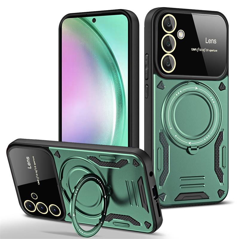 For Samsung Galaxy A55 A35 A15 A25 5G Case Car Magnetic Holder Armor Back Cover for Sumsung A  15 25 35 55 5G Phone Cases Fundas