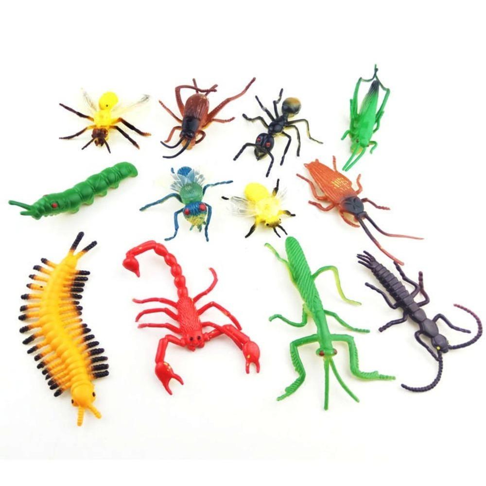 12 Pcs/Set Plastic Simulation Snake Lifelike Simulation Animal Model  Kids Gifts,Toys Games