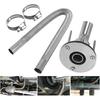 Stainless Steel 316 thru hull exhaust kit, Thru Hull Exhaust fitting 24mm Tube Pipe + 24'' Exhaust Pipe Parking Air Heater 1 Inch/25mm Inner Fitting