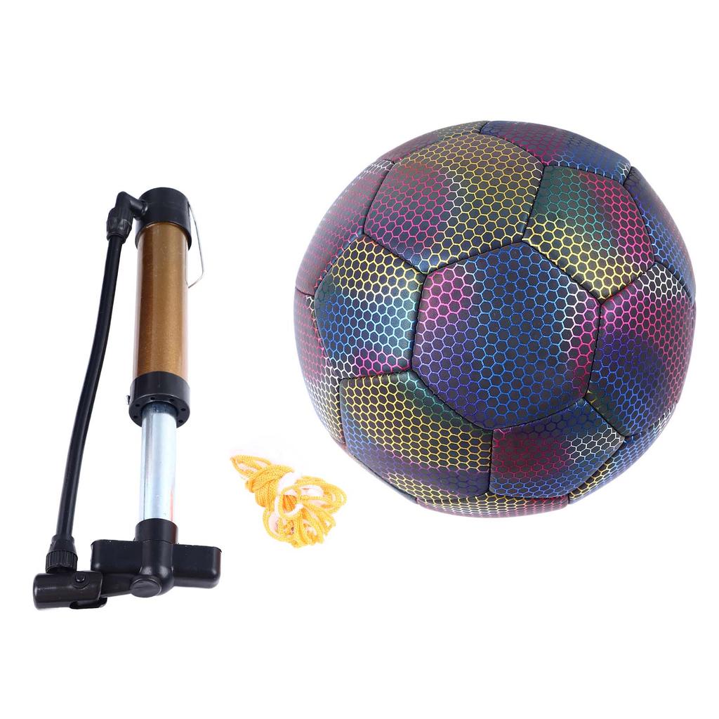 Size 5 Reflective Football Reflective Glowing Soccer Ball Glow in The Dark Football for Indoor