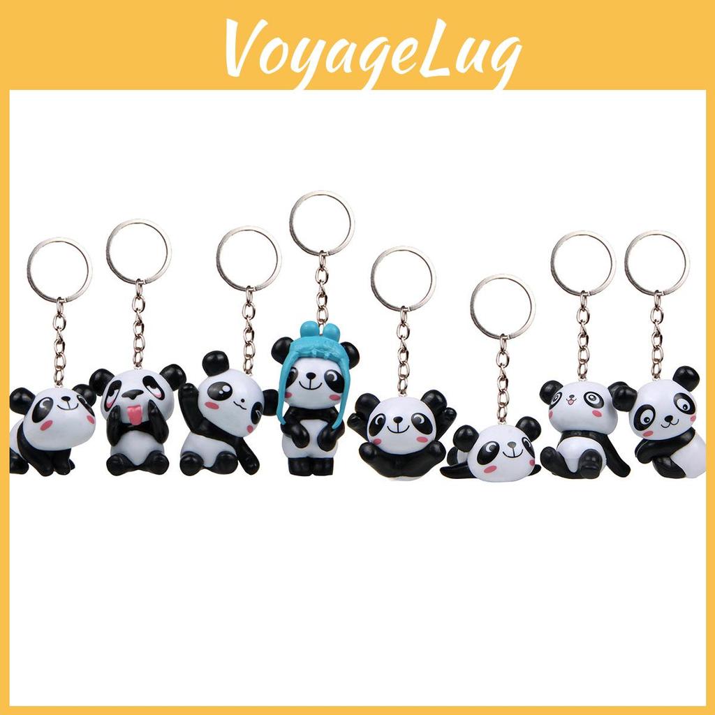 Keychain Set Panda With Creative Animal Shape For Collectors And Gifts Office