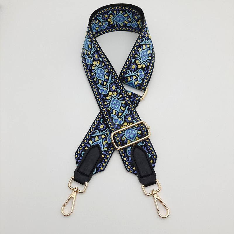Thickened Canvas Embroidered Bag Strap Adjustable Single Shoulder Oblique Span Long Shoulder Strap Bag Accessories Soft Strap