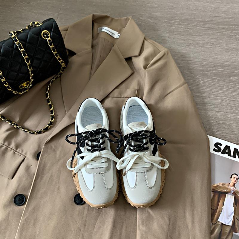 

Retro German training shoes shoes new spring and summer versatile sports running Forrest Gump shoes ins 40 серый