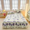 Soft Bed Skirt Printed Bed Cover with Rufffles Simple Style Mattress Protector falda de cama Lace Bed Sheets (No Pillowcase)
