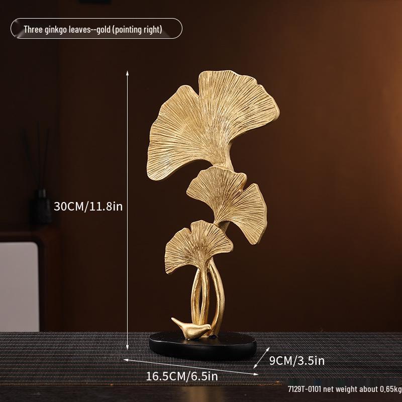 Golden Light Luxury Resin Handicrafts Collection: Ornaments for Office, Living Room, Wine & TV Cabinets