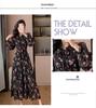 Korean Style Floral Ruffled Dress - Sweet Vacation, Waist-Cinching, Long Frilly Edge Design