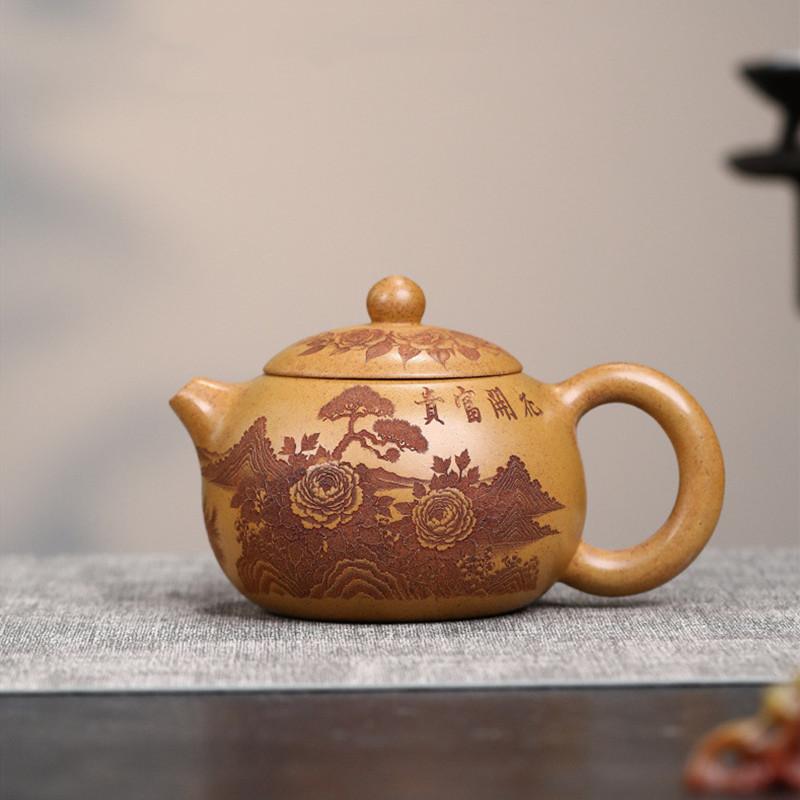 

Традиционный исинский фиолетовый глиняный чайник Ручной работы Цветок Птица Чайник Бытовой Красота Сиши Чайник Китайский Zisha Чайный Набор 250 мл