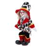Ceramic Clown Figurine Doll Circus Entertainer Sculpture Statue With Colorful Costume For Home Office Shelf Displaying