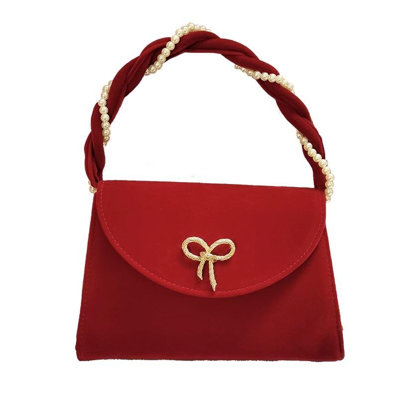Qixi Festival Gift Red Bridal Wedding Bag Women's 2025 New Camellia Messenger Bag Portable Premium Texture Women's Bag