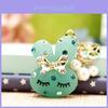 Cute Rhinestone Rabbit Keychain Colorful Metal Key Ring Perfect Gift For Friends