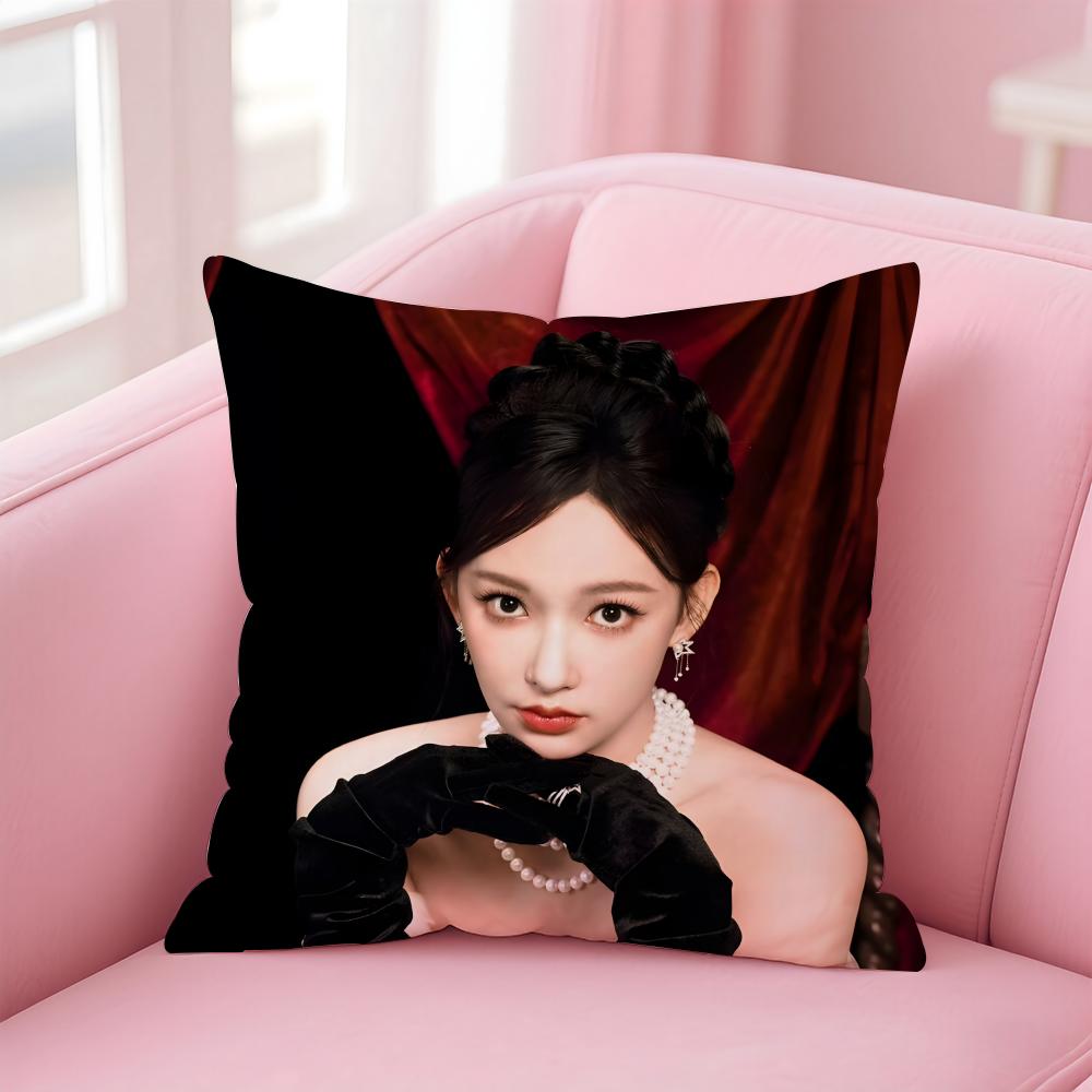 Popular Fashion Chinese Actress CCheng Xiao Cushion Cover Pillow Case Soft Friendly Fabric Concealed Zipper