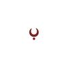 Comet Busters Traditional Maroon Moon Bindis With Maroon Dot (8mm) (BIN1154)