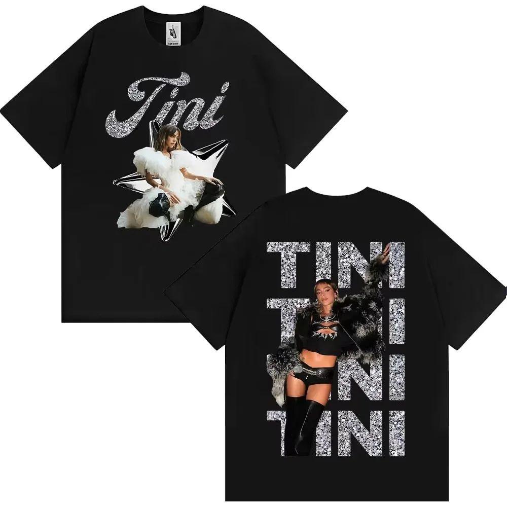 

Hip Hop T Shirt Singer Tini Stoessel Album Double Sided Print Tops Fashion Aesthetic Vintage Tshirt Cotton Oversized Tshirts S