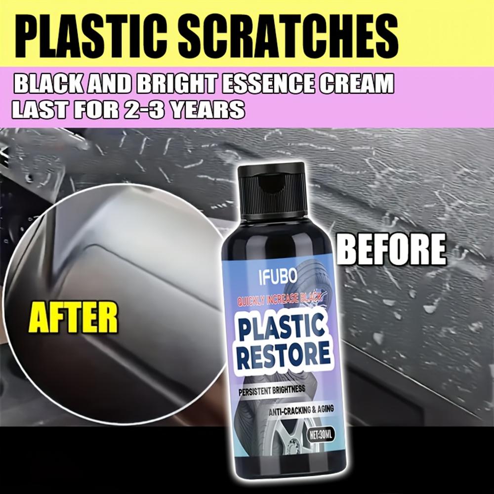 Plastic Restorer Car Interior Decorative Maintenance Polish, Tire Long-Lasting Film Wax, Black Car Yellowing Removal Nanocrystal