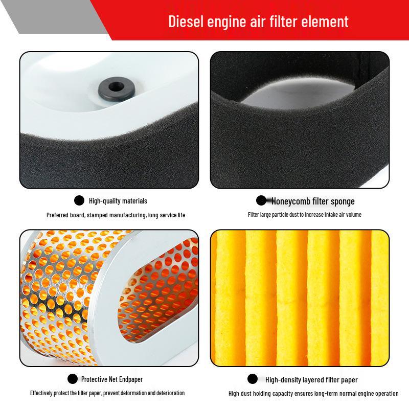 170F-178 Diesel Engine and Generator Parts: Air Filter, Water Pump, Micro-tiller, 186 and 192F Air Filter Sponge