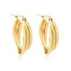 High-End European and American Stainless Steel Hoop Earrings with Steel Beads