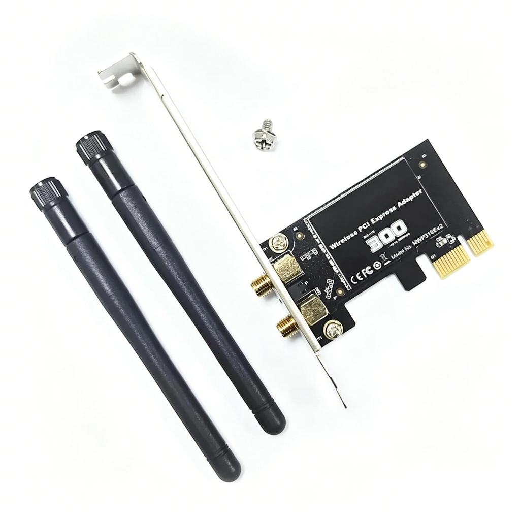 KEBIDUMEI 300Mbps PCI-E Wireless Adapter RTL8192 NWP310E Network Card 2.4G 802.11N WiFi Adapter for Desktop Windows 7/8/10/11