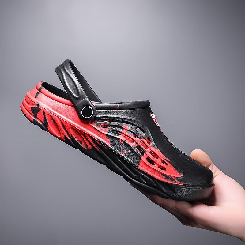 

Большие размеры новые легкие туфли с отверстиями мужские модные повседневные сандалии для отдыха на природе пляжная обувь один ботинок двойного назначения 40