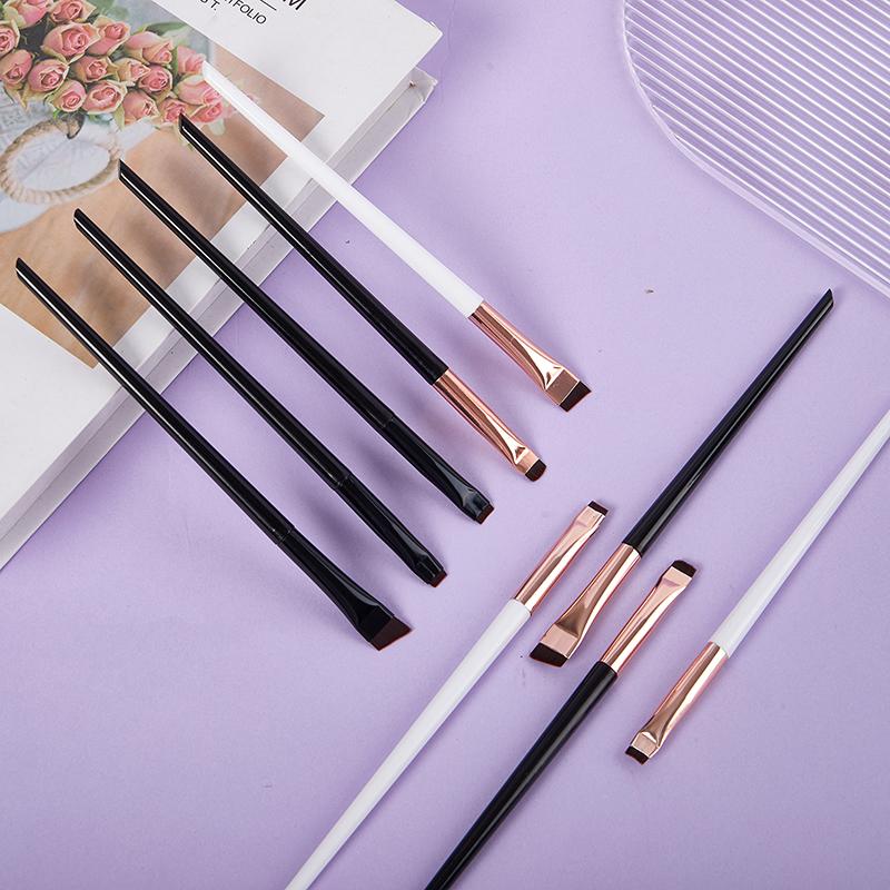 3 Pcs Blade Eyeliner Eyebrow Brushes Ultra Thin Fine Small Angle Flat Makeup Brushes High Quality Brow Contour Makeup Tools