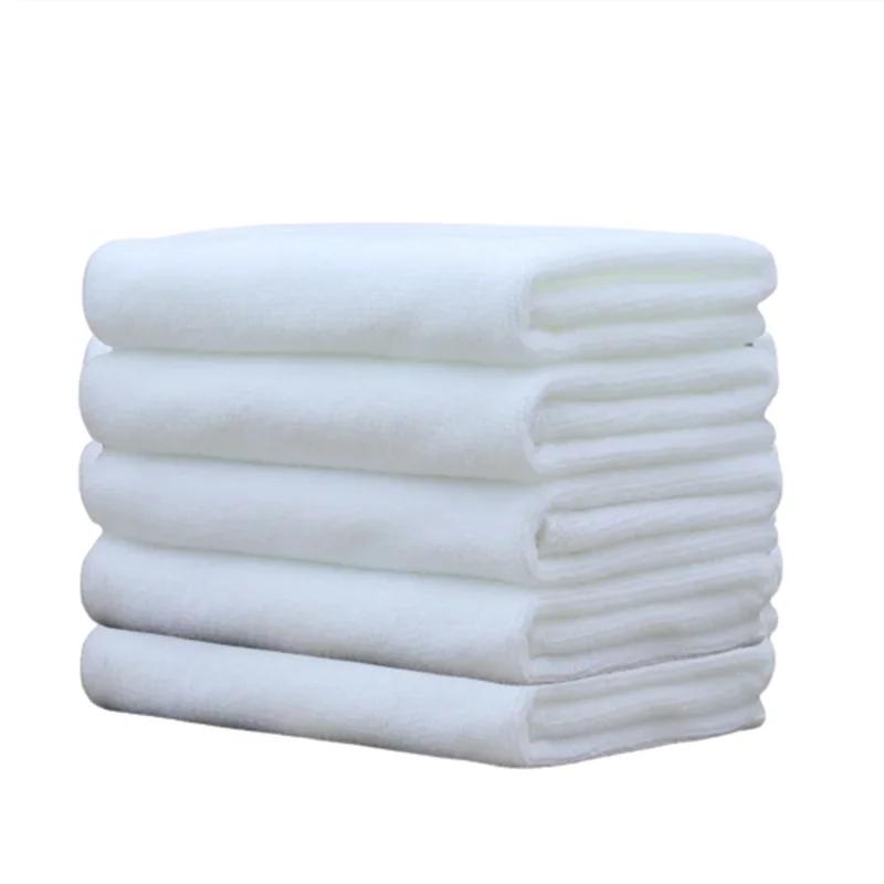 White Soft Microfiber Fabric Face Towel Hotel Bath Towel Wash Cloths Hand Towels Portable Multifunctional Cleaning Towel