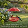 Mangiatoia per Uccelli a Ombrello Resistente alle Intemperie Protezione UV Bevitore d'Acqua per Uccelli Bird Watching