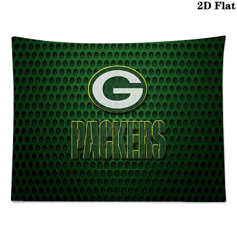 Green Bay Packers Logo Wall Tapestry Aesthetic Wall Hanging Printed Fabric Blanket Decorative Tapestries for Bedroom Living Room Home Decor