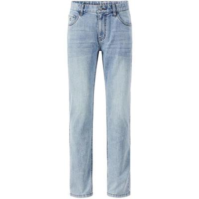 GIOVANNI VALENTINO Herren Cool-Feel Straight-Leg Jeans aus Denim