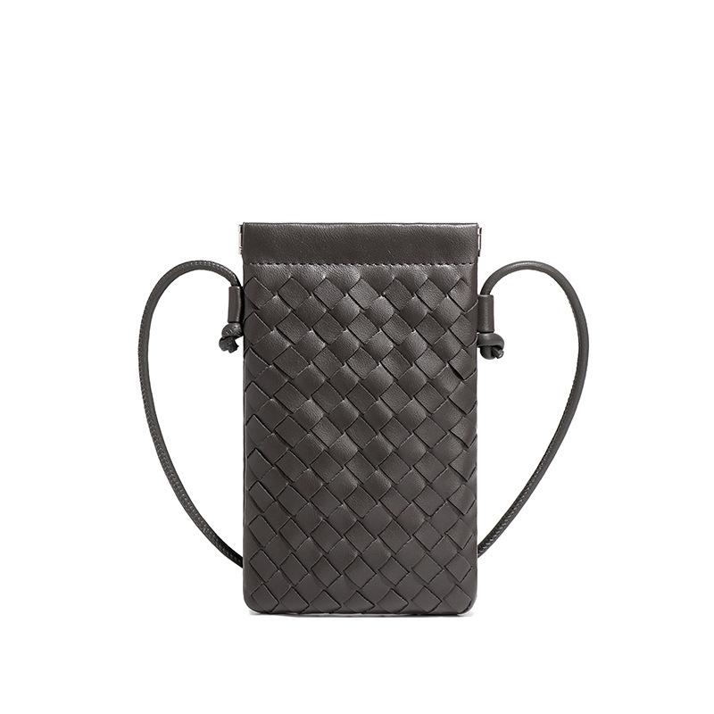 Borsa a Spalla Retro per Cellulare Intrecciata a Mano Moda Stile Casual Pochette da Donna