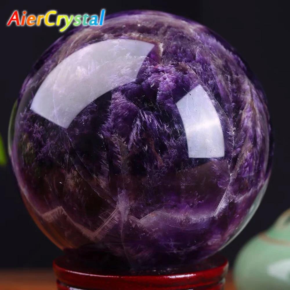1 Stück natürlicher Traum-Amethyst-Kugel, polierte Massage-Kugel, Reiki-Heilraum-Dekoration, Kristall-Handwerk, Stein-Globus, Souvenirs 4-7 cm