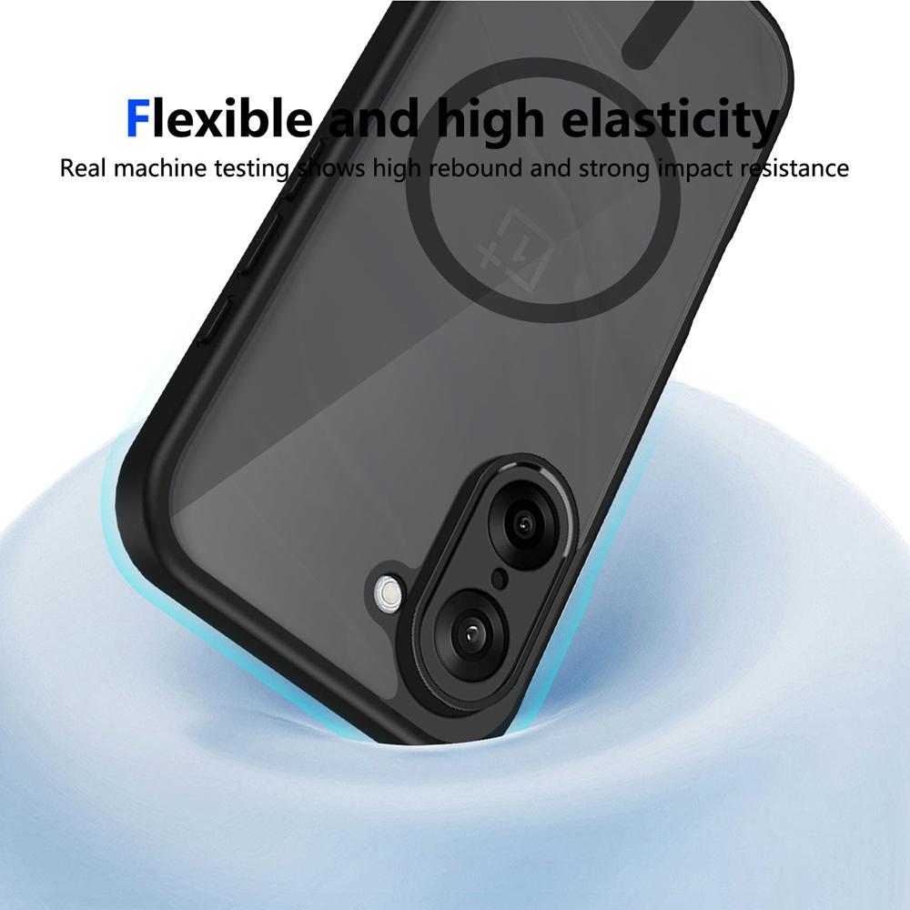 KEYSION Custodia Magnetica per Telefono per OnePlus Nord CE5 Silicone+PC Opaca Traslucida Trasparente Antiurto per OnePlus 1+Nord CE 5 5G