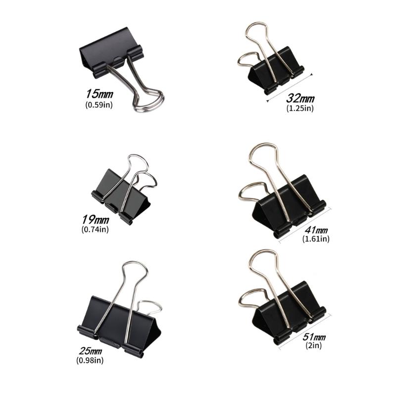 24Pieces Stainless Steel Binder Clip Metal Long Tail Clip Paper Clamps Foldback Clip for Food Bag Document Drawing Board