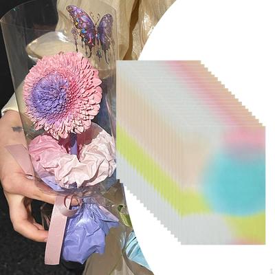 20 stück Bouquet Verpackung Papier Verpackung Multicolor Geschenk Blätter für