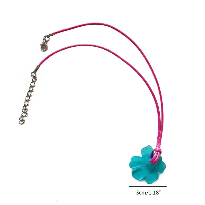 Hollow Flower Charm Necklace Acrylic Flower Necklace Adjustable Flower Pendant Necklaces Jewelry for Womens Girls