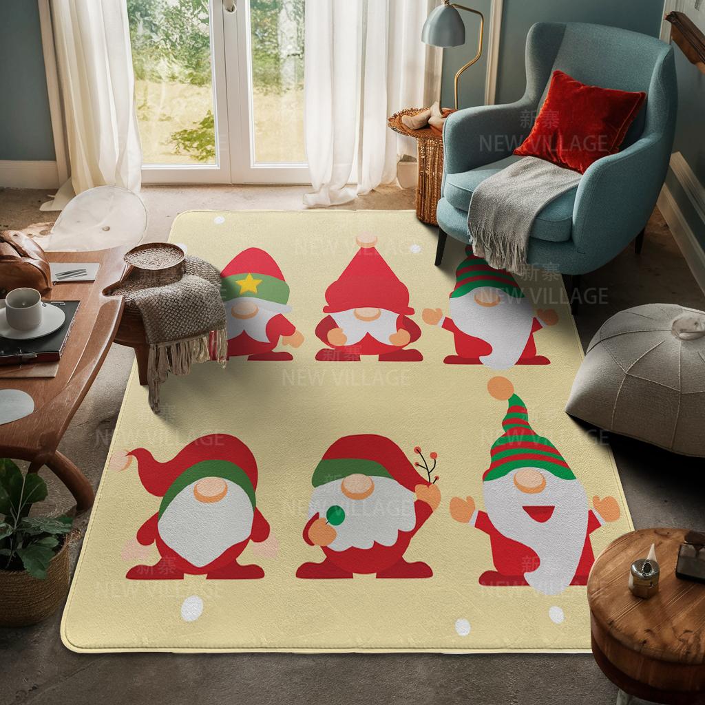 House Entrance Carpet Home Door Mat Living Room Bath Foot Bathroom Non-slip Water Absorption Rugs Bath Merry Christmas Winter