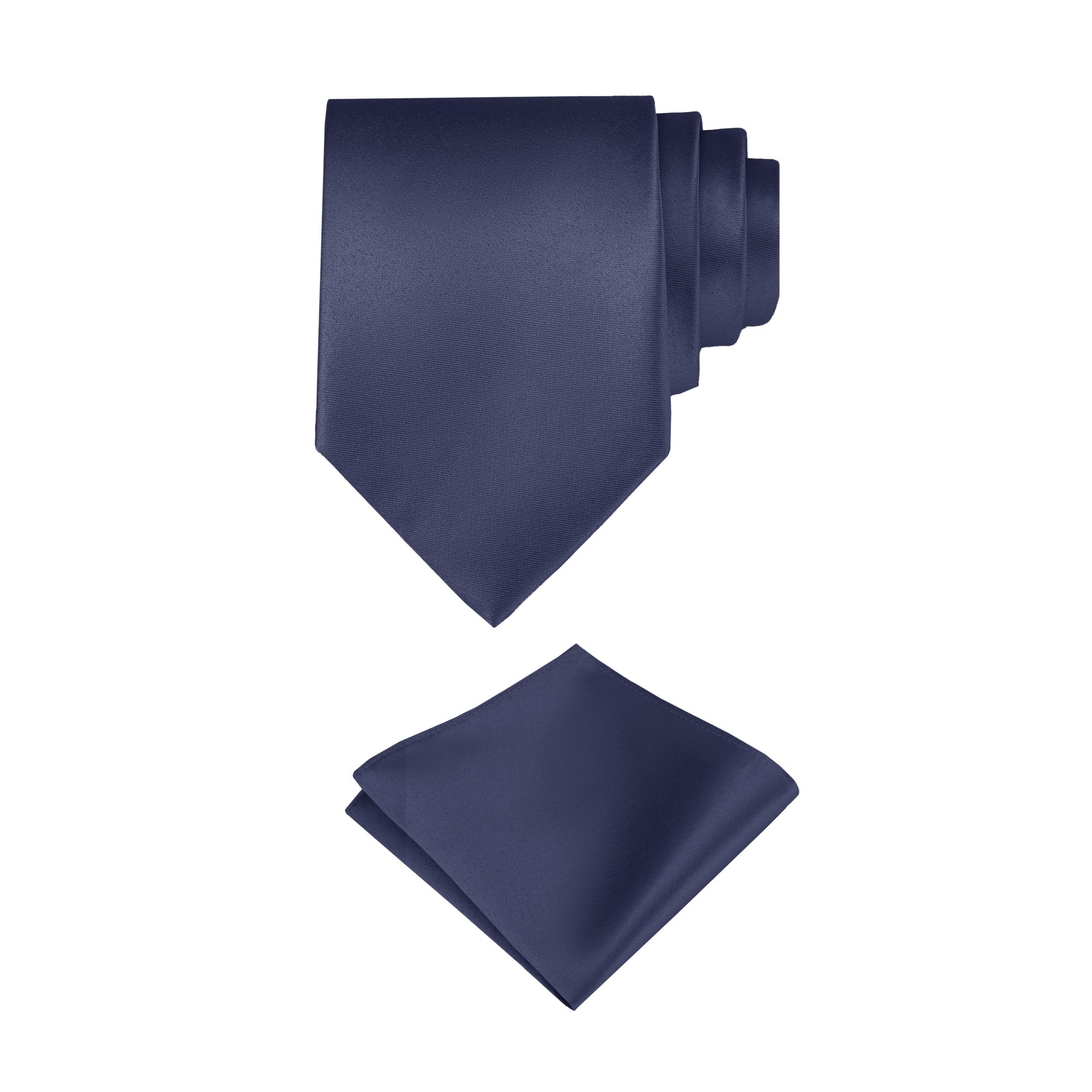 

[LMHCISO] Plain Necktie with Pocket Square, Handmade, Satin Finish, 8cm Wide, 14 Colors, 150cm Length, Suitable for Business, Weddings, Coming-of-Age
