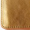 Compact Round Zip Wallet Himeji Leather Gold Small Wallet Mini Wallet Mini Does Not Fold Bills Round Compact [Anac] AK22TA-B0005-GLD