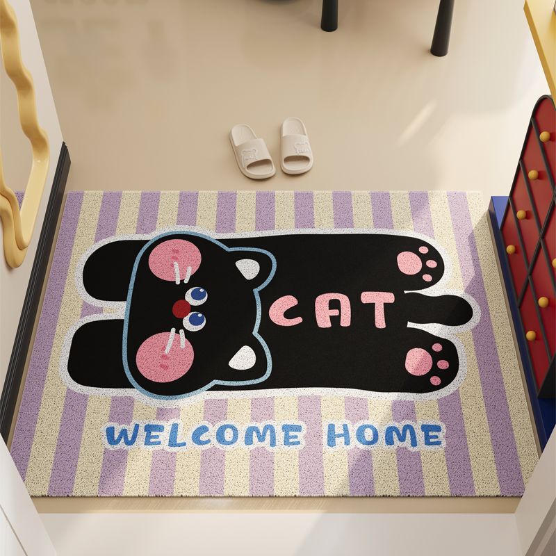 Internet Celebrities Cat Door Mat Thickened Door Door Non-slip Foot Mat Entrance Porch Silk Ring Dust Resistant Dirt Mat Carpet